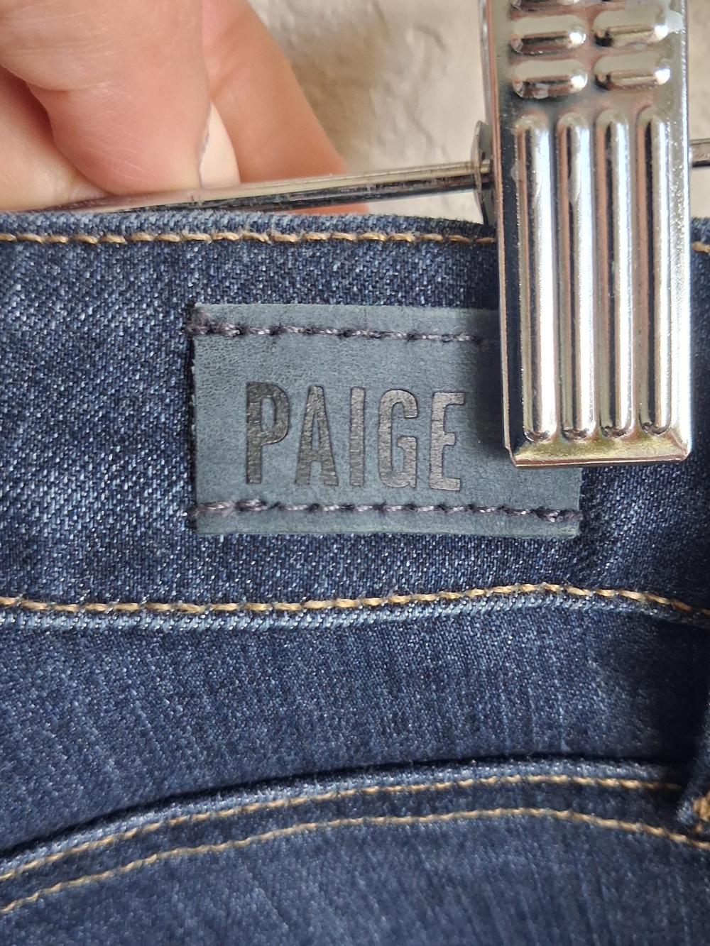 PAIGE Cigarette Skinny Jeans Dark Indigo - Picture 5 of 6